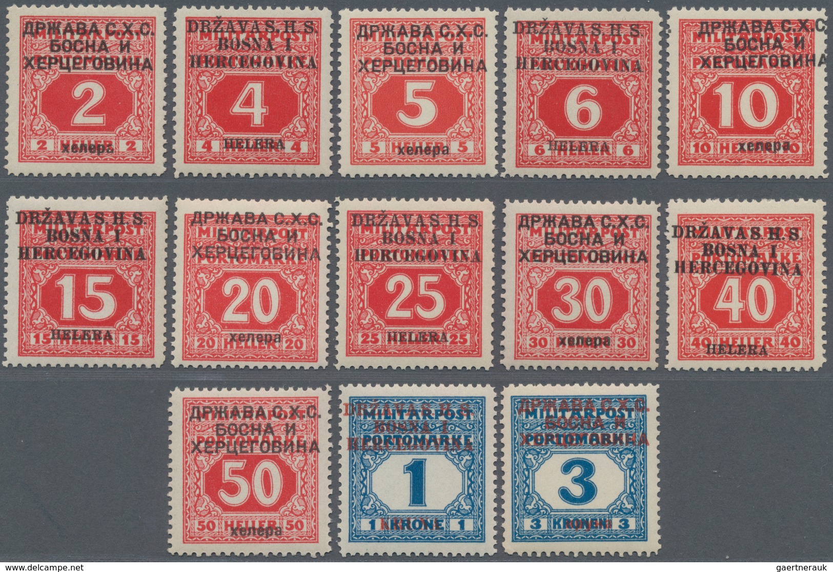 Jugoslawien - Portomarken: 1918. Postage Dues. Provisional Issue. Last Bosnian Postage Dues Overprin - Postage Due