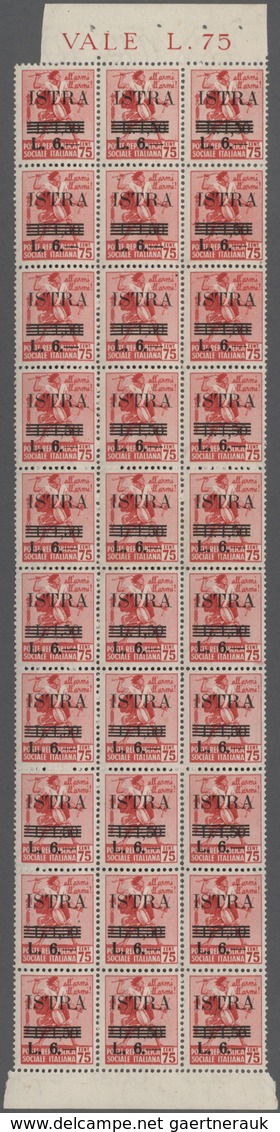 Jugoslawien - Volksrepubliken 1945: Istrien und Slow. Küstenland: 1945, 4 Lire to 20 Lire, 100 compl