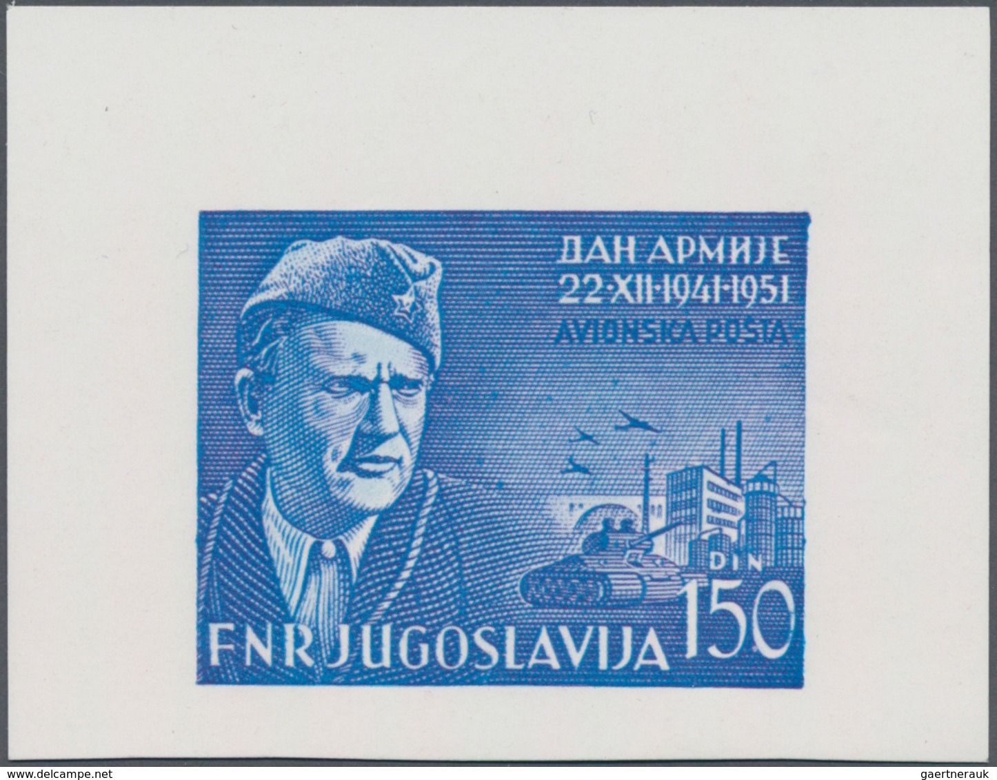 Jugoslawien - Besonderheiten: 1951, 10th Anniversary Of Launching Guerilla War, 150din. Airmail Stam - Andere & Zonder Classificatie