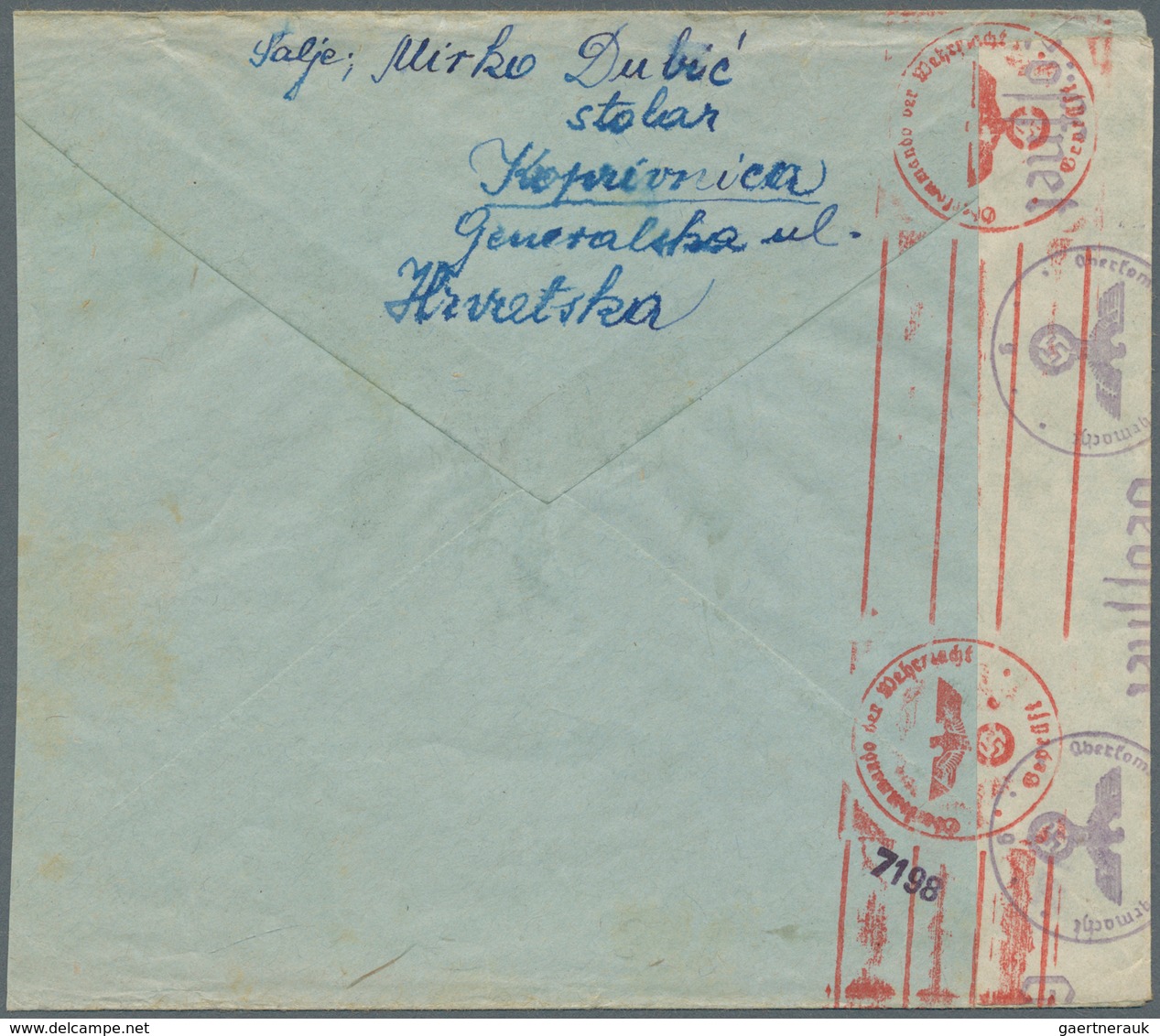 Kroatien: 1941, Letter To Austria, As Part Of The “Great 3rd Reich” Endorsed “Deutschland”, Franked - Kroatië