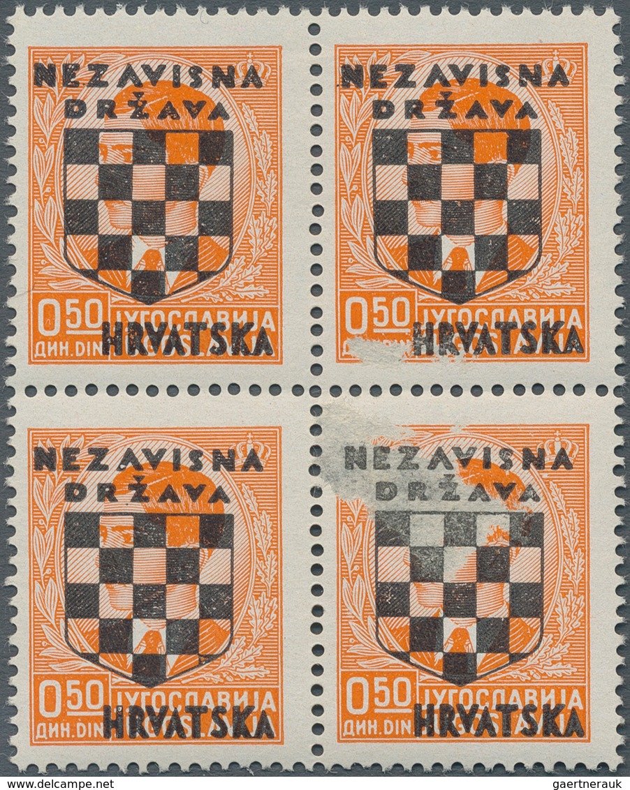 Kroatien: 1941. 2nd Croatian Provisionals. Last King Peter II Definitives Of Yugoslavia Overprinted - Kroatië