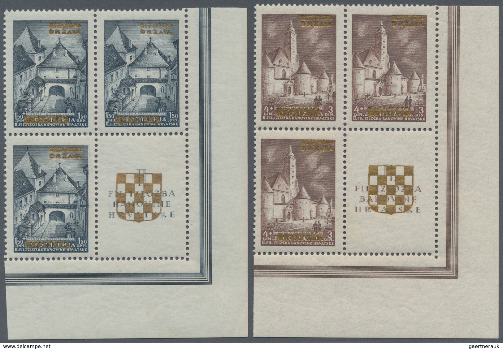 Kroatien: 1941. "Gold Provisionals", Jugoslav Stamps Prepared For The Slavonski Brod National Philat - Croatia