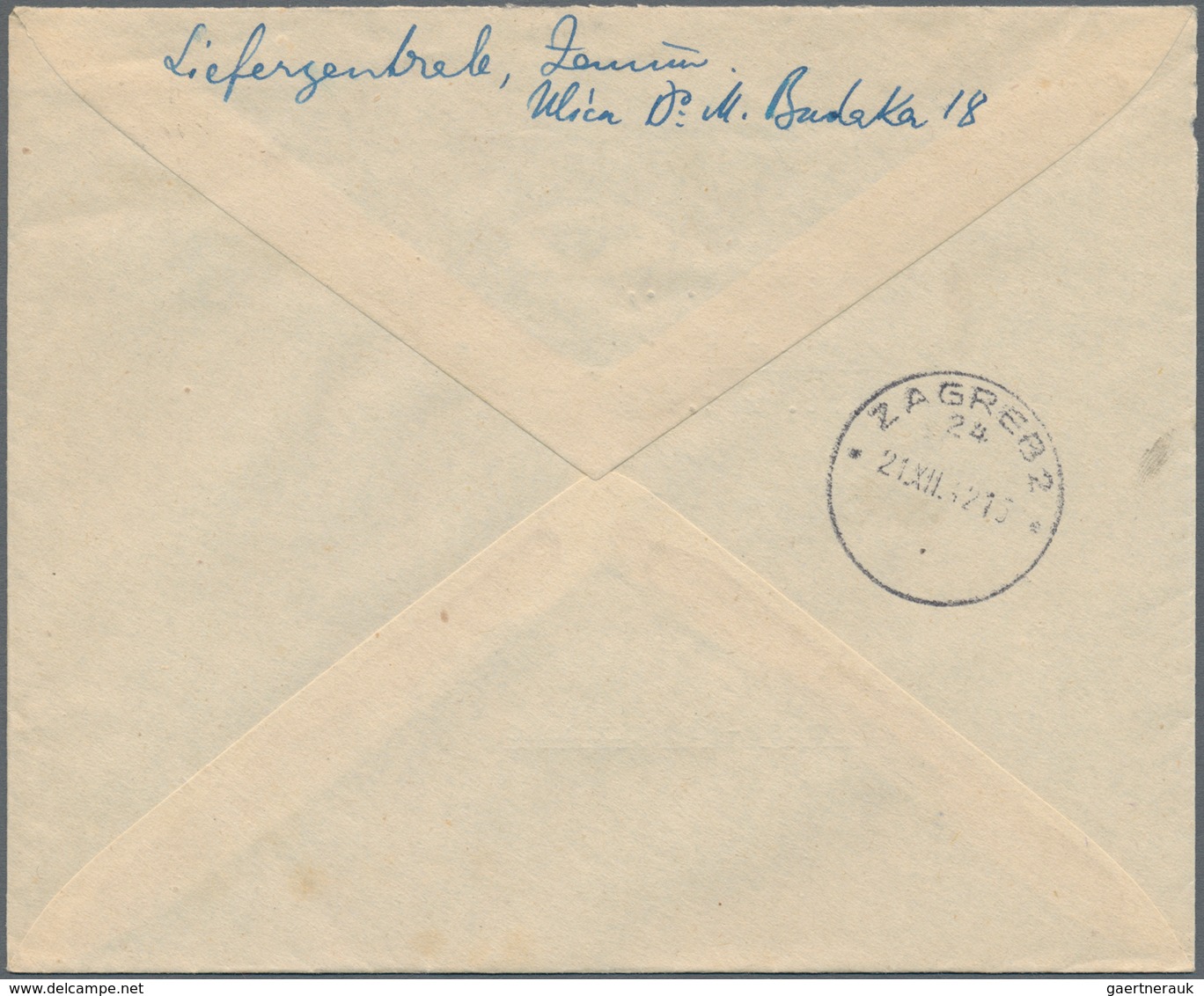 Kroatien: 1942. Registered, Express Letter To A Business In ZAGREB, Franked 8K Deep Brown (horizonta - Kroatië