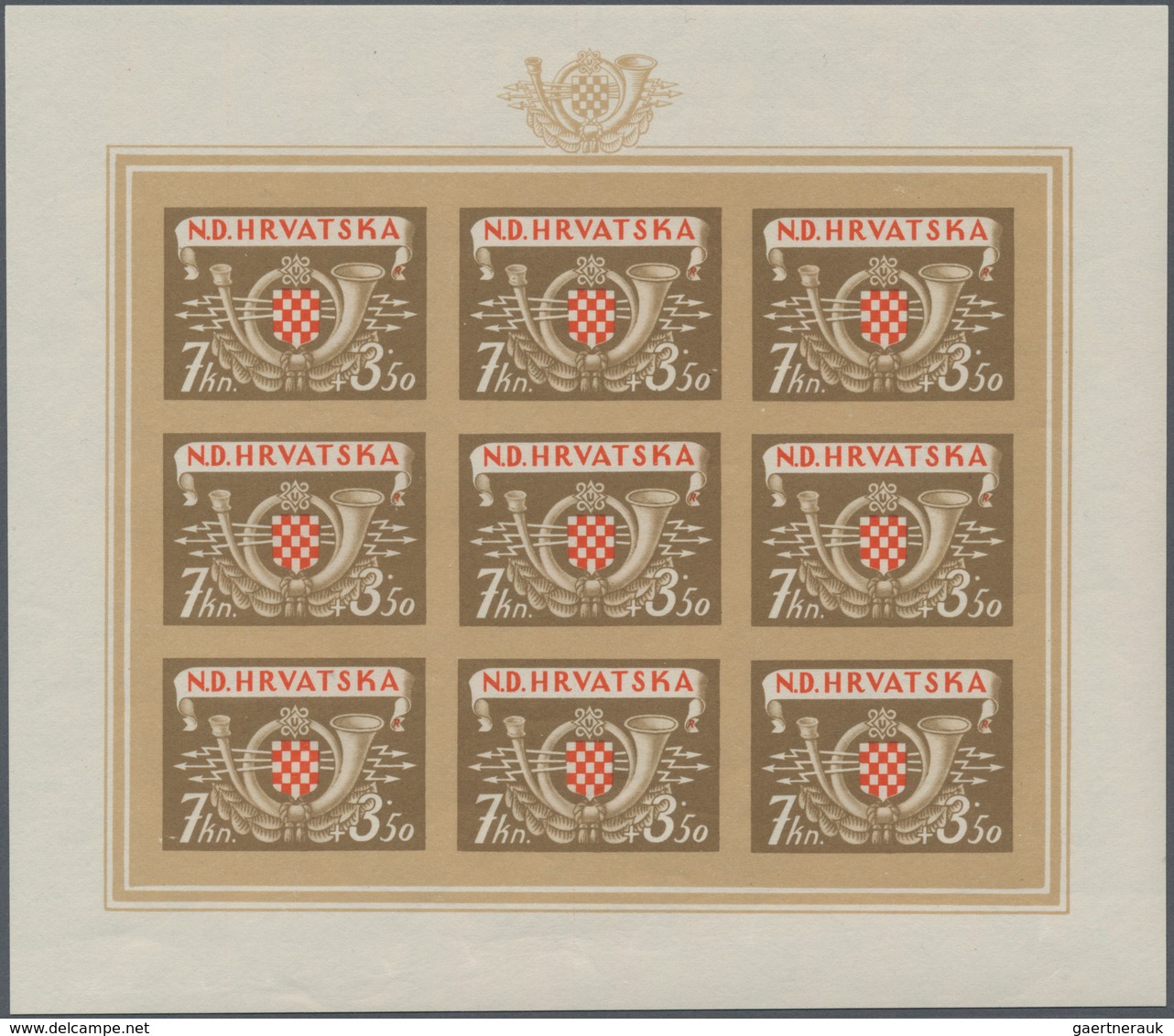 Kroatien: 1944. Postal And Railway Employees Relief Fund. Complete Set Of Four Values In Mint Never - Croatia