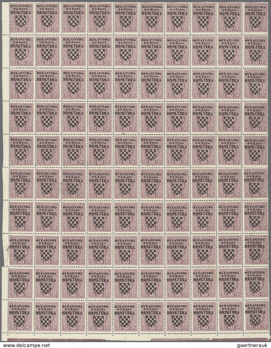 Kroatien - Portomarken: 1941. Provisional Postage Due. Contemporary Kingdom Of Yugoslavia Dues Overp - Kroatië