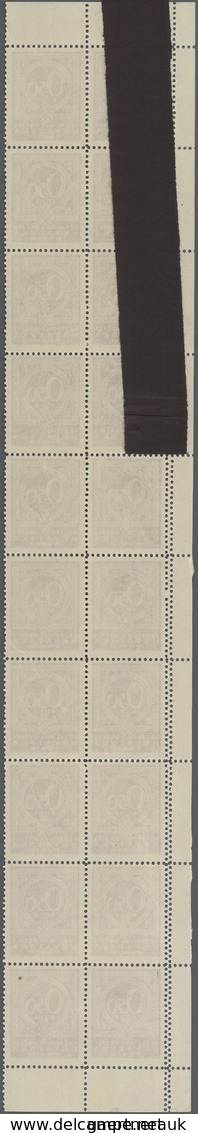 Kroatien - Portomarken: 1941. 0,50 K Claret Postage Due. Two Mint Never Hinged Blocks Of Twelve With - Croatia