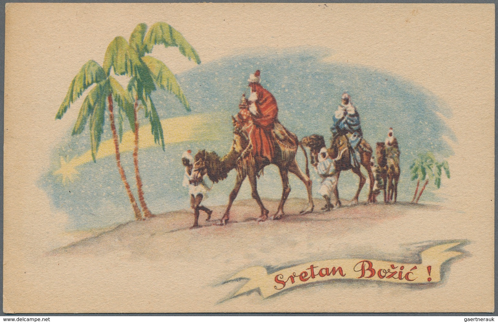 Kroatien - Portomarken: 1944. Christmas Greeting Card, Addressed To The Village SEMOVCI (nearest Pos - Kroatië