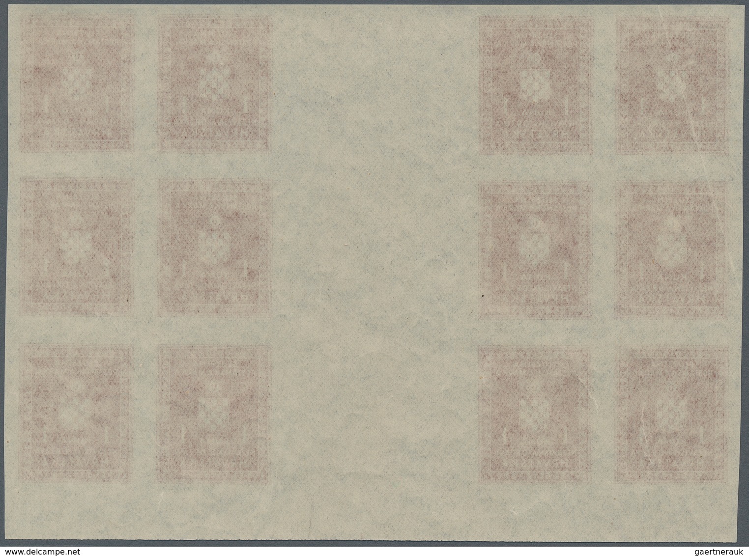 Kroatien - Dienstmarken: 1943. Officials, 1 K Orange-brown, Imperforated, Pelure Paper. Superb Mint - Croatia