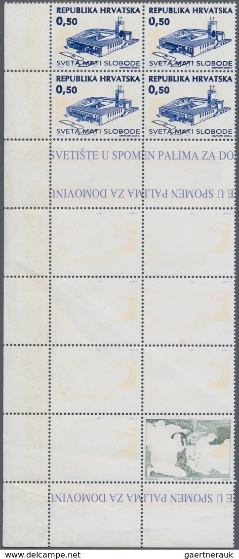 Kroatien - Zwangszuschlagsmarken: 1995. Holy Mother Of Freedom. ESSAY. 0,50 Blue And Black, Perf. 14 - Croatia