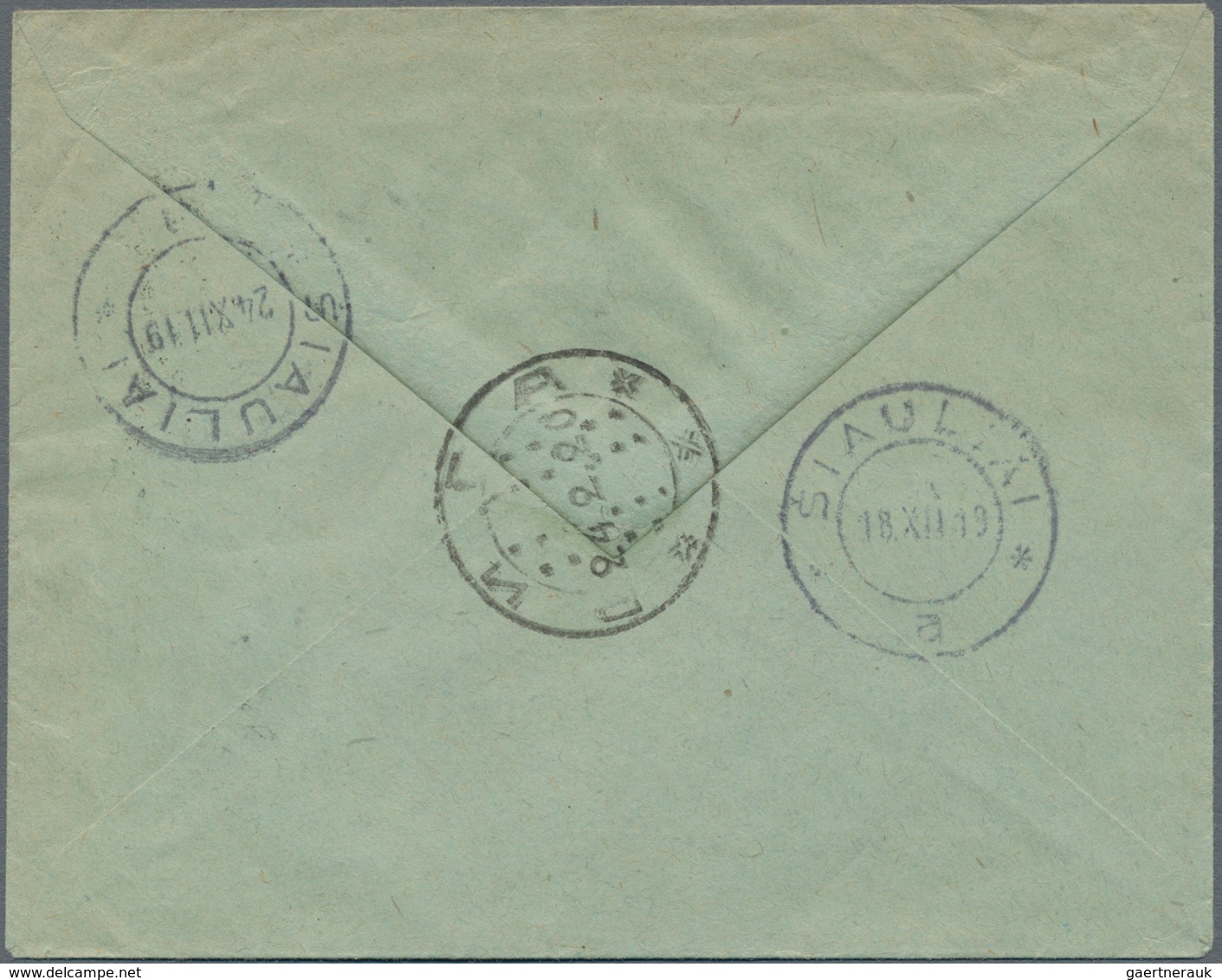 Lettland: 1919, Two Returned Letters RIGA-WILNA And RIGA-SCHAULEN (Lithuania). Both Letters Returned - Latvia