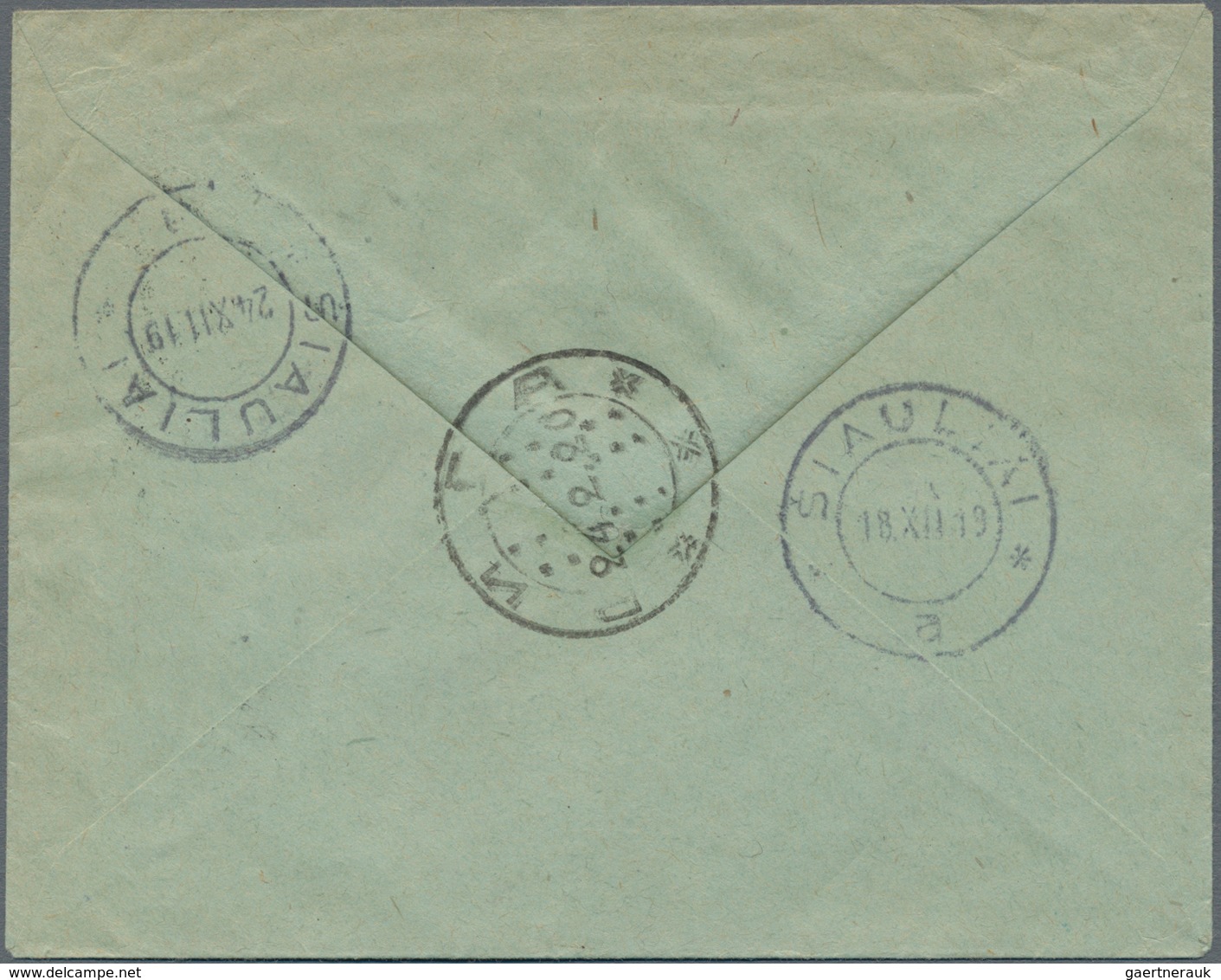 Lettland: 1919, Two Returned Letters RIGA-WILNA And RIGA-SCHAULEN (Lithuania). Both Letters Returned - Letland