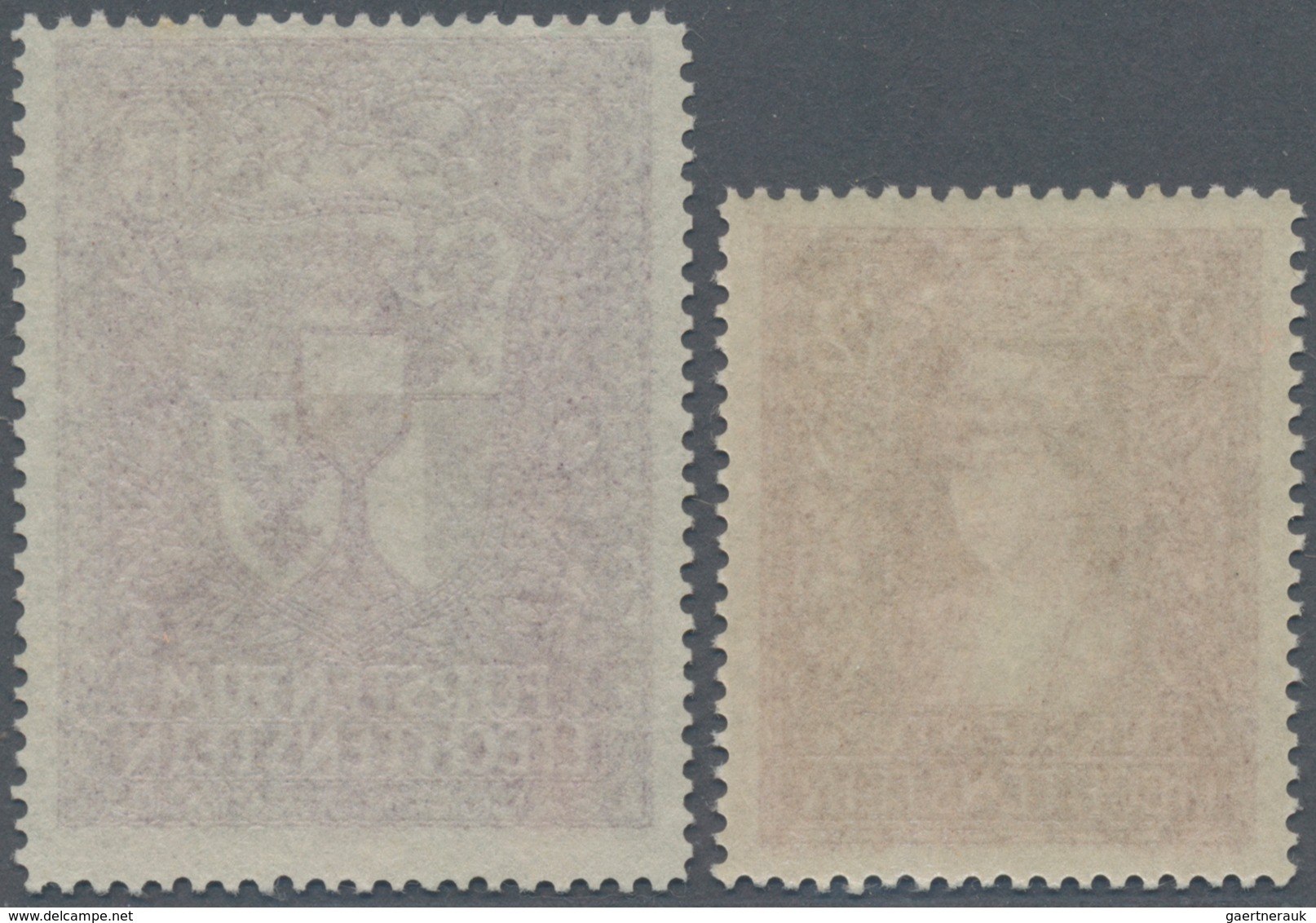 Liechtenstein: 1933, Freimarken 2 Fr. Bräunlichrot Und 5 Fr. Rotviolett, Zwei Postfrische Werte. Mi. - Other & Unclassified