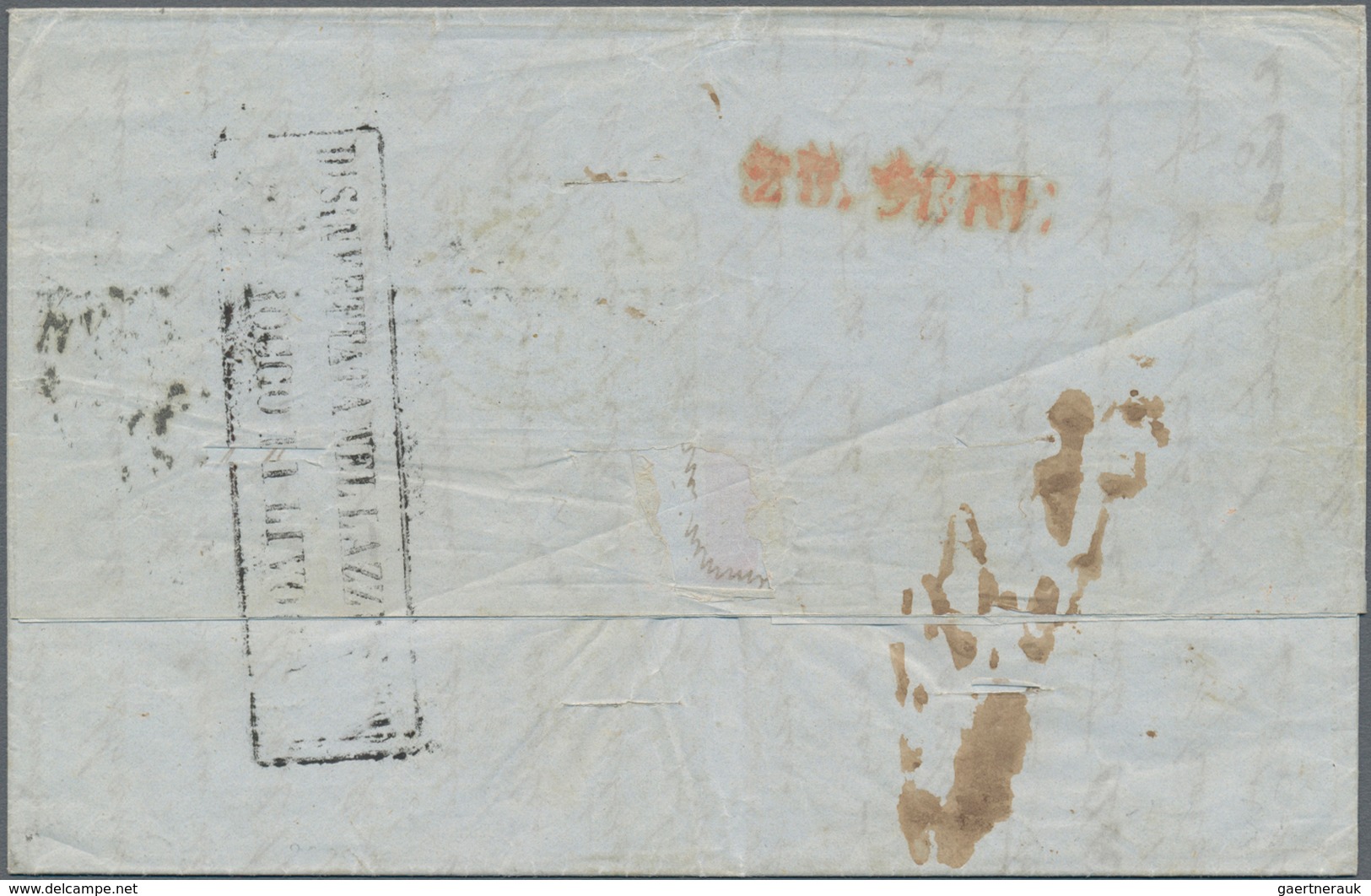 Malta - Vorphilatelie: 1847, Entire Letter From Malta, Dated Nov.18th 1847, Forwarded By "Rodocanacc - Malta