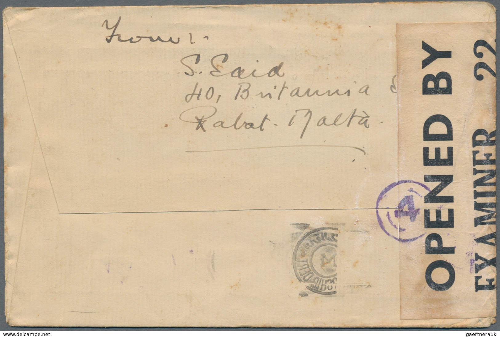 Malta: 1941 Postcard And A Cover Sent To PENANG, Straits Settlements, Both With Special "MALTA Is Gr - Malta