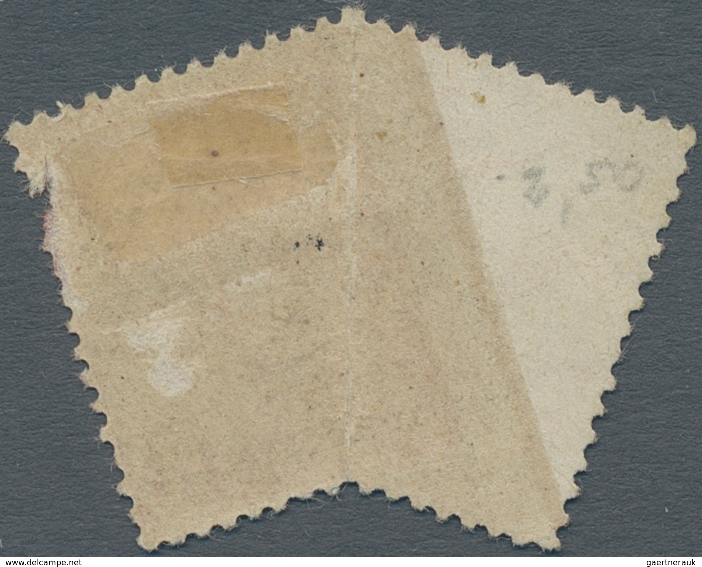 Monaco: 1901 10c. Red, Variety "folded Sheet Corner, Resulting In A Stamp With Perforated Printless - Unused Stamps