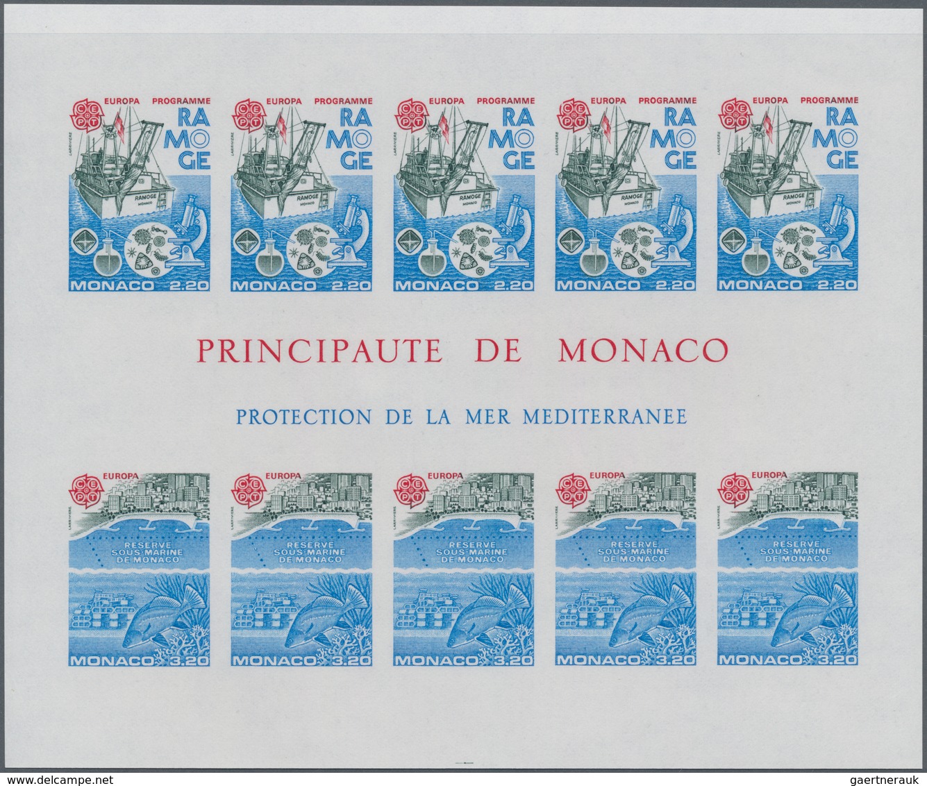 Monaco: 1986, Europa-CEPT ‚Nature Convention And Environment Protection‘ IMPERFORATE Miniature Sheet - Unused Stamps