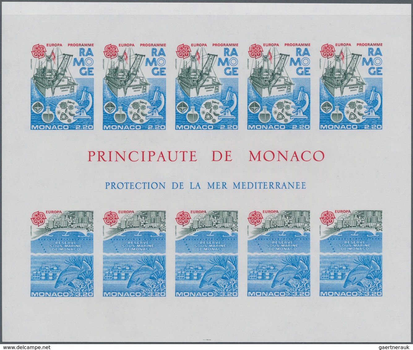 Monaco: 1986, Europa-CEPT ‚Nature Convention And Environment Protection‘ IMPERFORATE Miniature Sheet - Ongebruikt