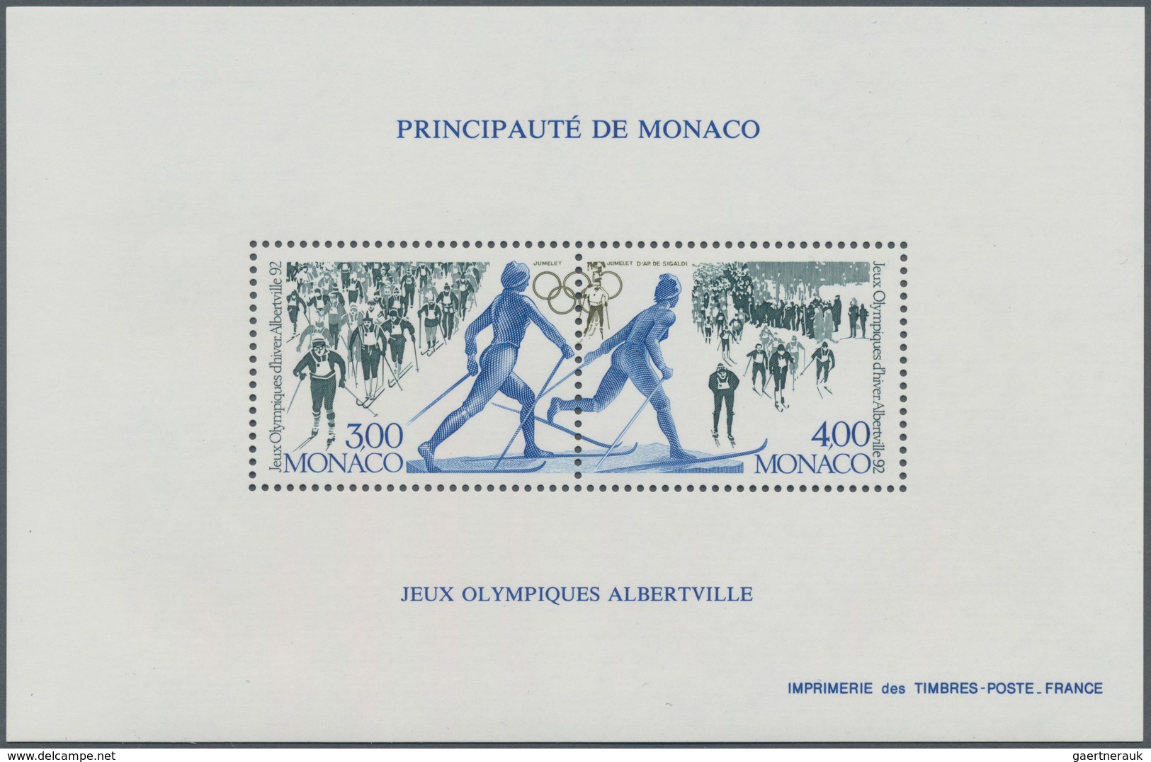 Monaco: 1991, Summer Olympics Barcelona And Winter Olympics Albertville 1992 Set Of Two Perforated S - Unused Stamps