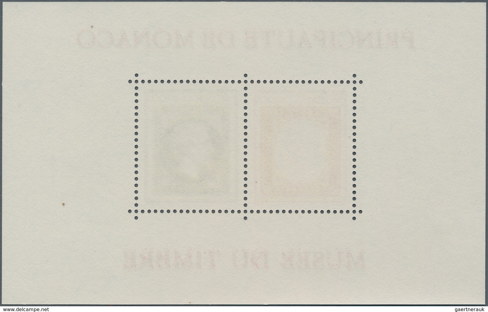 Monaco: 1992, Philatelic Museum, Souvenir Sheet Showing Variety "missing Postmark", Mint Never Hinge - Unused Stamps