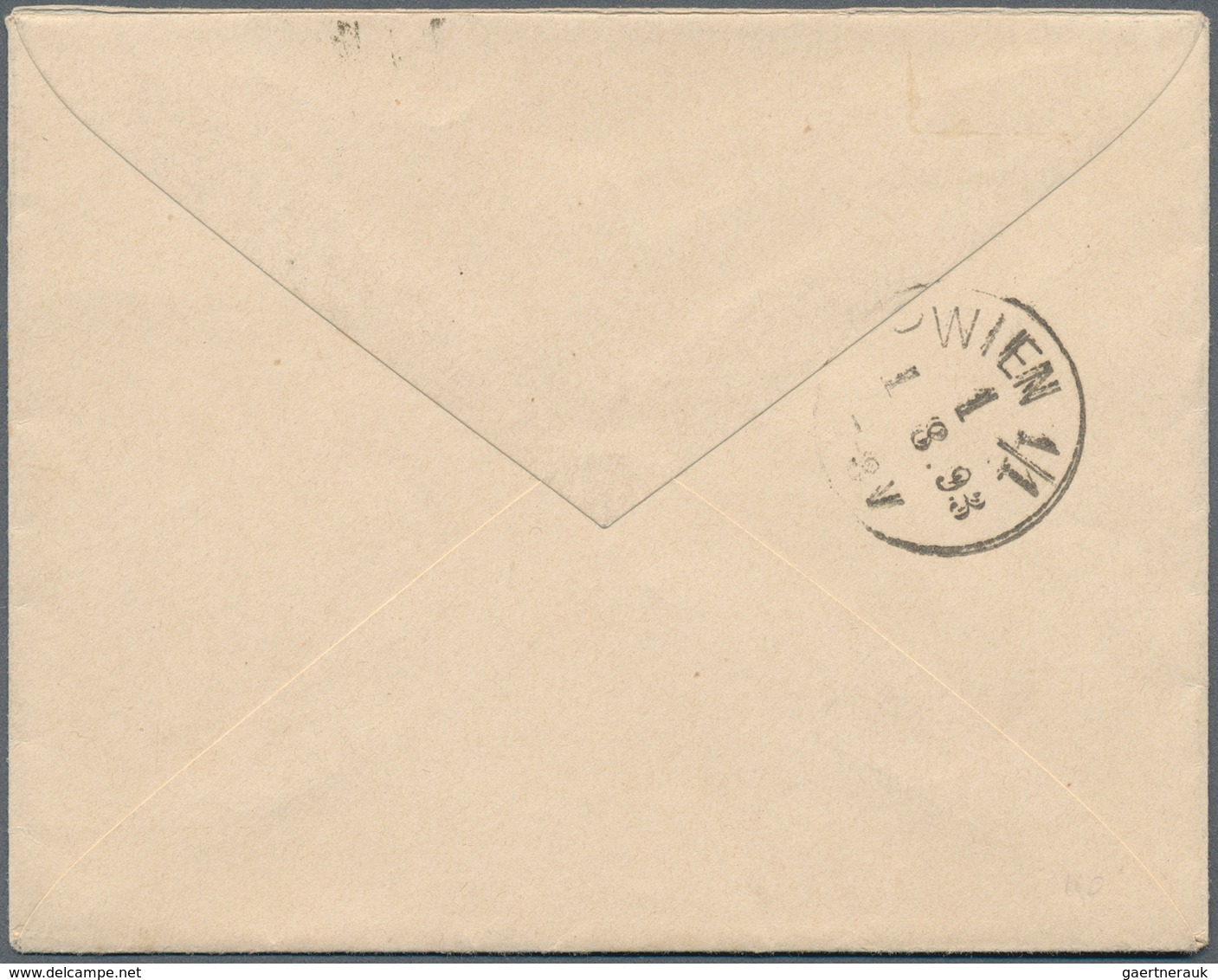 Montenegro: 1893, Envelope To Austria, Franked 7n Dark Red, Perf 11½ Of THIRD PRINTING, Tied By “CET - Montenegro