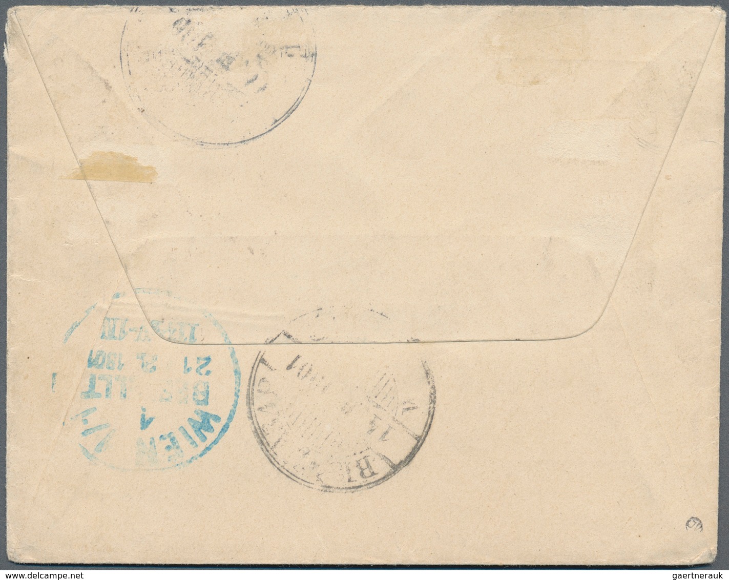 Montenegro: 1901, Letter To Vienna Franked 2n Bluish-green, Perf L10½ (Michel 34 A) And 3n Carmine, - Montenegro