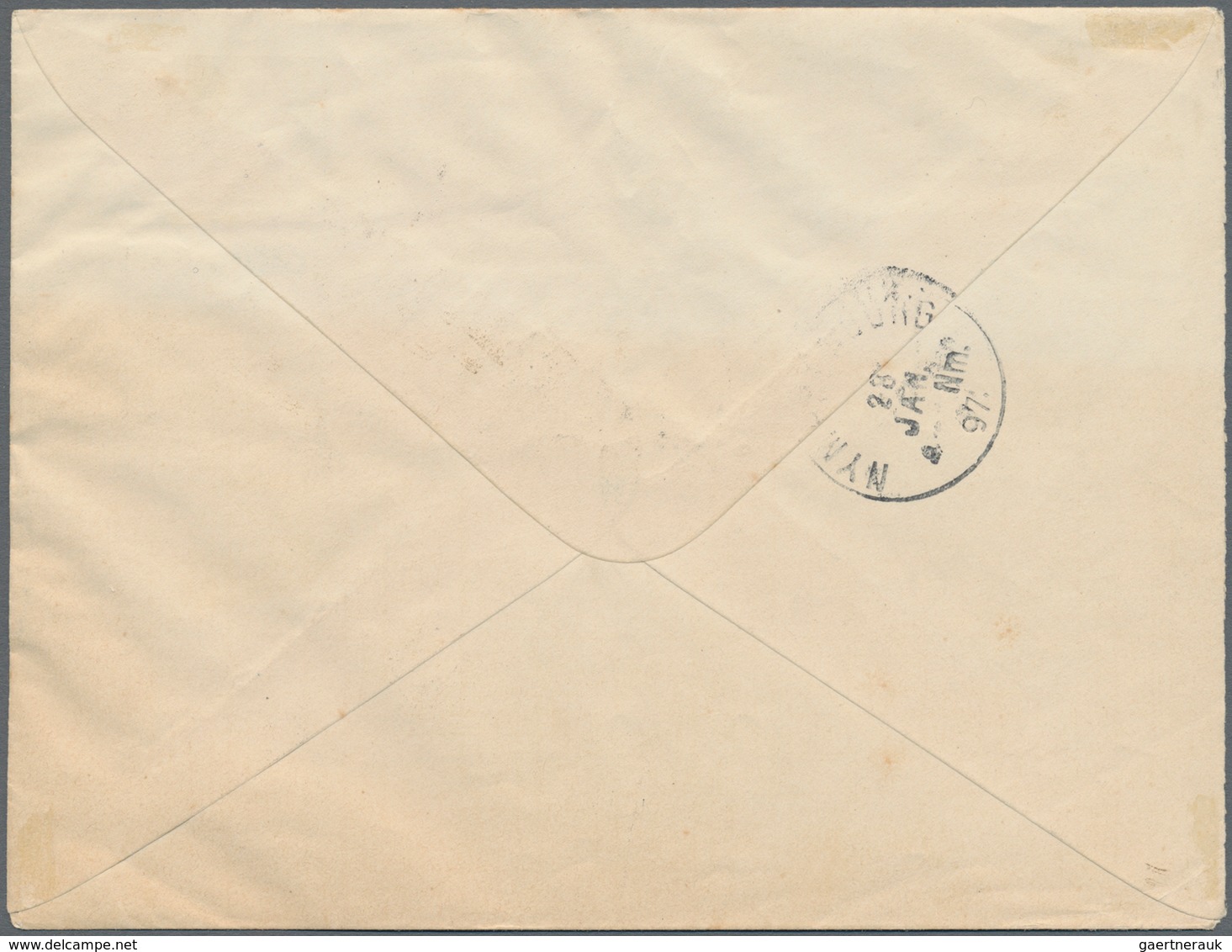 Montenegro - Ganzsachen: 1897, 5 N Yellow-green And Rose "monastery" Stationery Envelope (1896 Desig - Montenegro