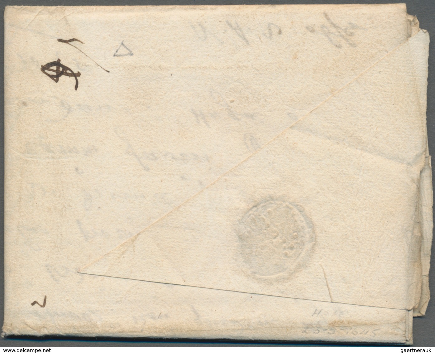 Niederlande - Vorphilatelie: 1645, DEN HAAG, Entire Lettersheet With Full Message Written In Latin A - ...-1852 Prephilately