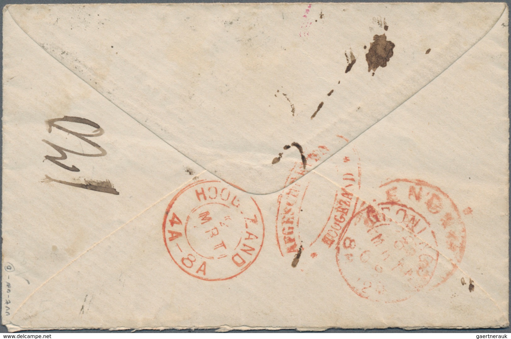 Niederlande: 1868, Incoming Mail From France Franked 40c Napoléon III Tied By Star „8“ And Cds PARIS - Other & Unclassified