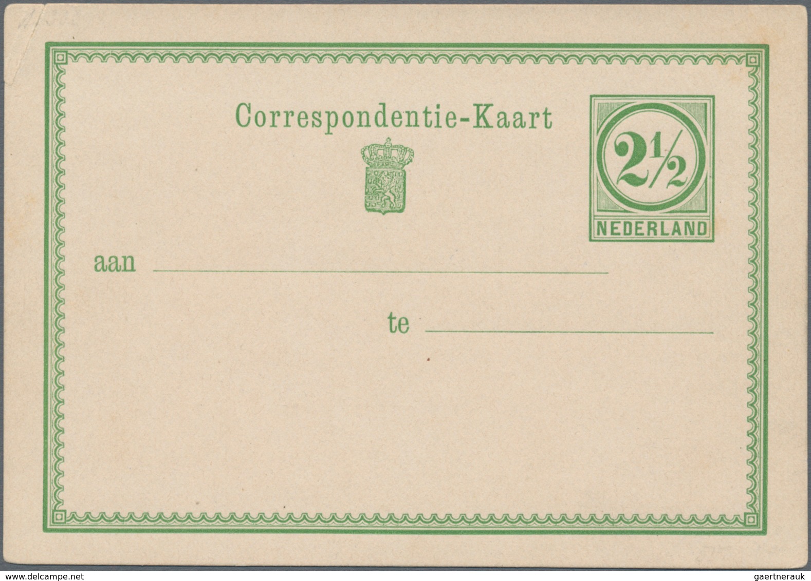 Niederlande - Ganzsachen: 1876, Five Unused Postal Stationeries As Rare Proofs In Different Colors, - Postwaardestukken