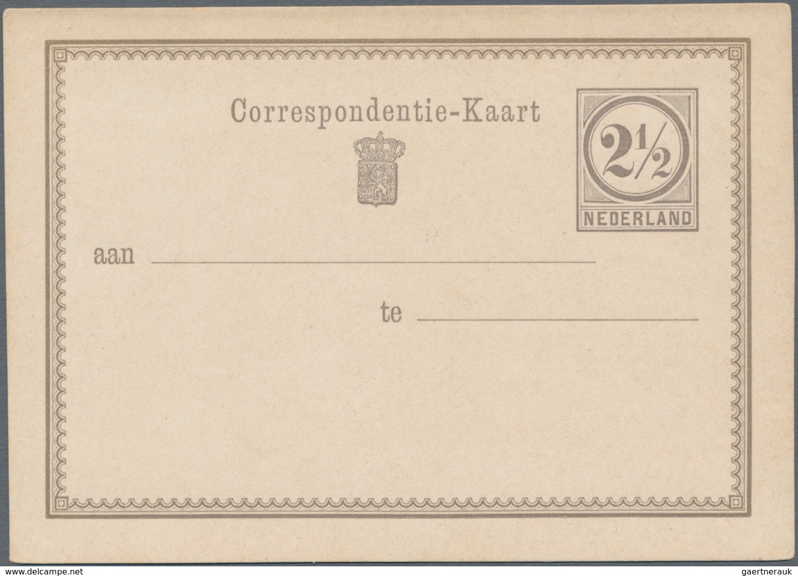 Niederlande - Ganzsachen: 1876, Five Unused Postal Stationeries As Rare Proofs In Different Colors, - Postal Stationery