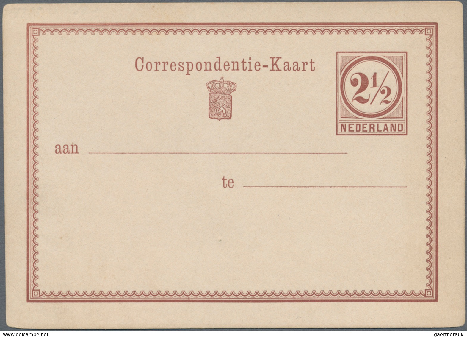 Niederlande - Ganzsachen: 1876, Five Unused Postal Stationeries As Rare Proofs In Different Colors, - Postwaardestukken