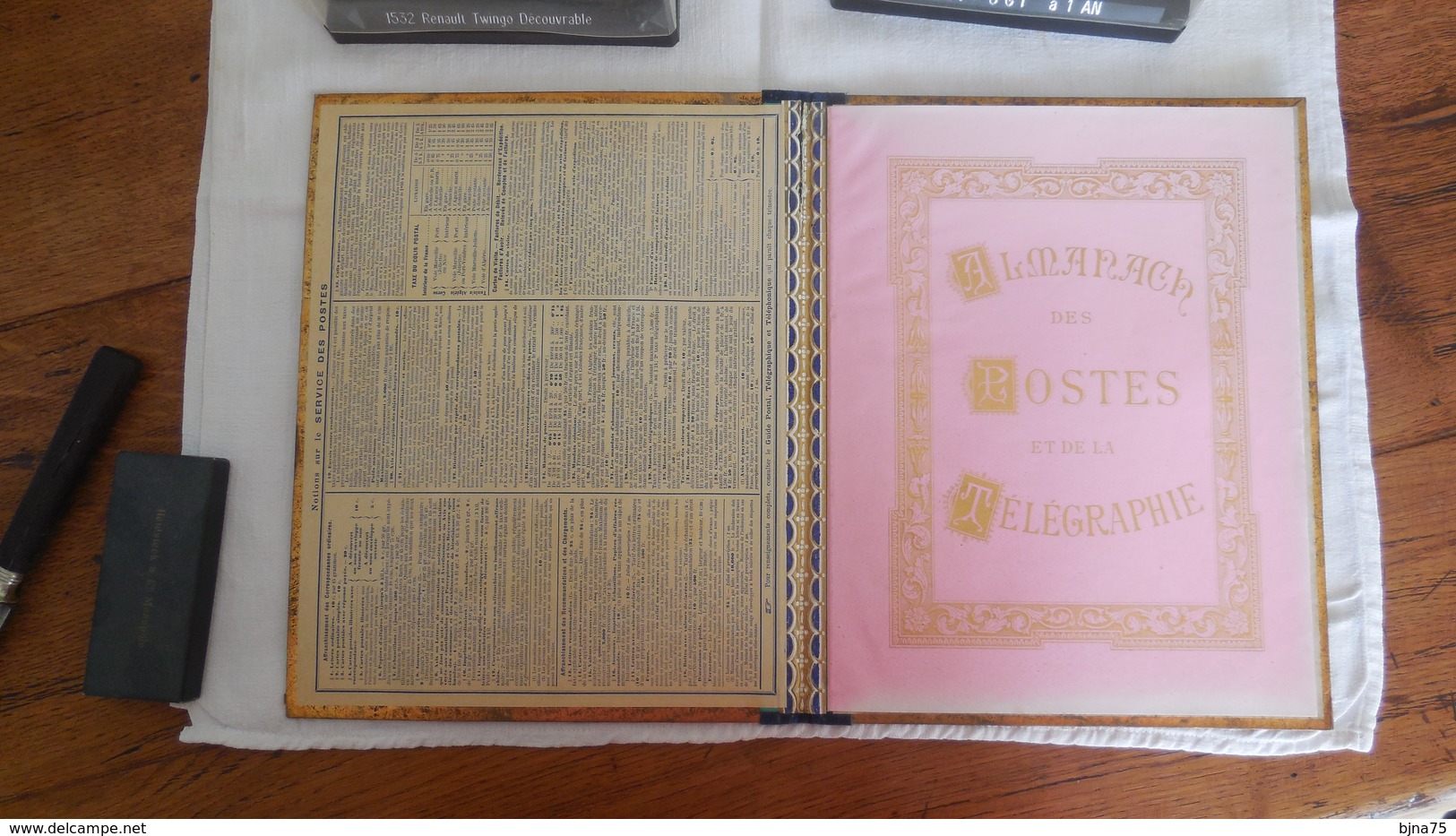 CALENDRIER - ALMANACH Des Postes Et Des Télégraphes 1910   :  Via Resina Lugano - Chromo Relief Dorure - Grand Format : 1901-20