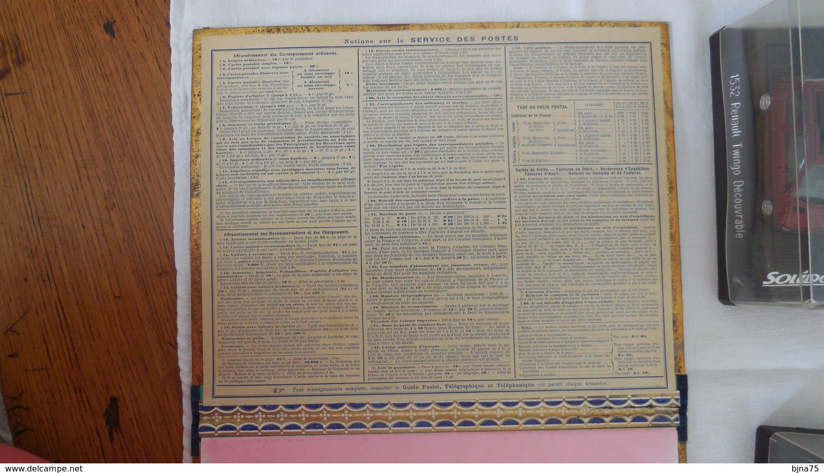 CALENDRIER - ALMANACH Des Postes Et Des Télégraphes 1910   :  Via Resina Lugano - Chromo Relief Dorure - Groot Formaat: 1901-20