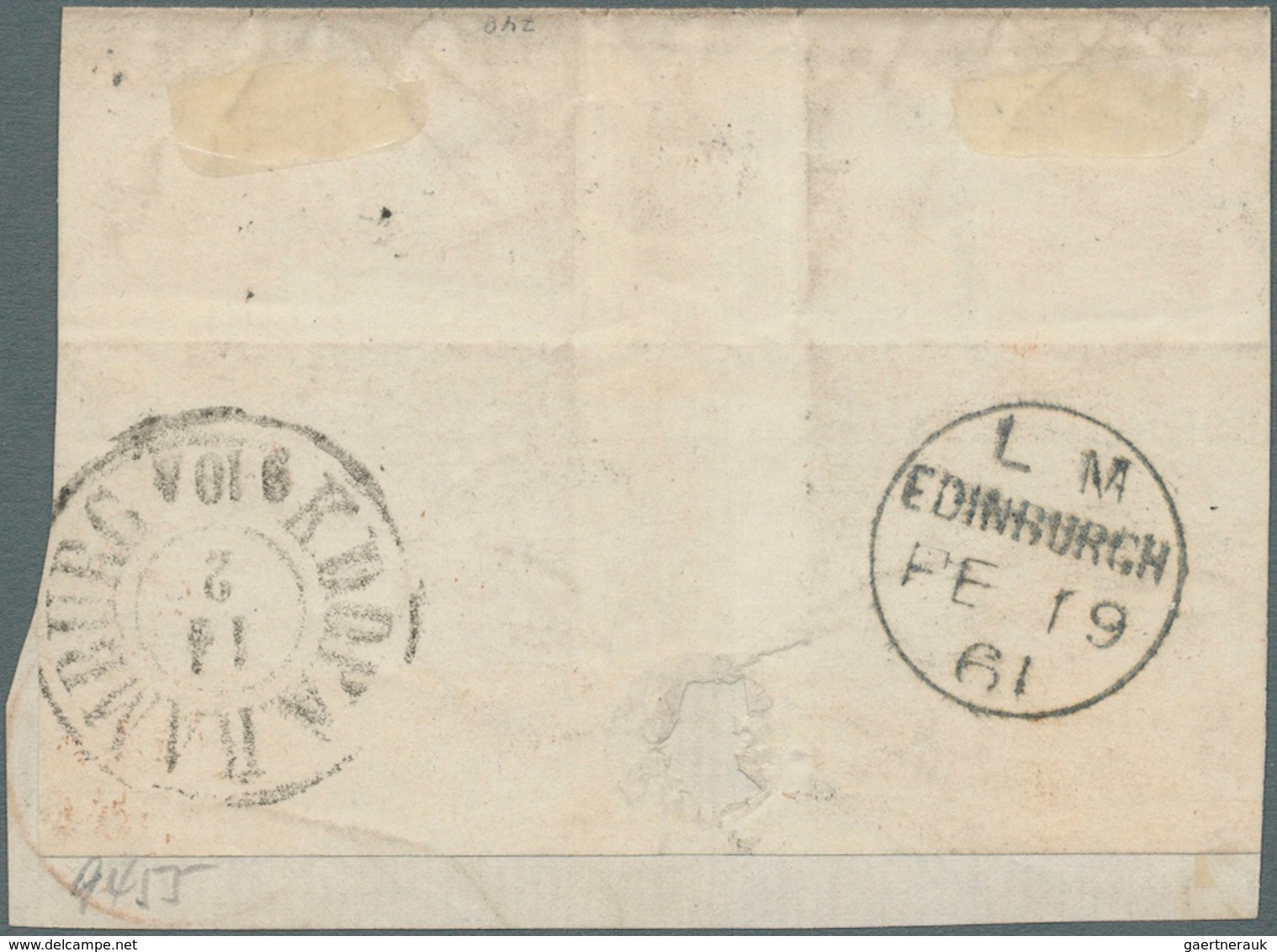 Norwegen: 1861, 8 SK Karmin Im Waagerechten 3er-Streifen Und 1x 3 SK Mit 4x K1 "RANDAL" Auf Briefstü - Cartas & Documentos