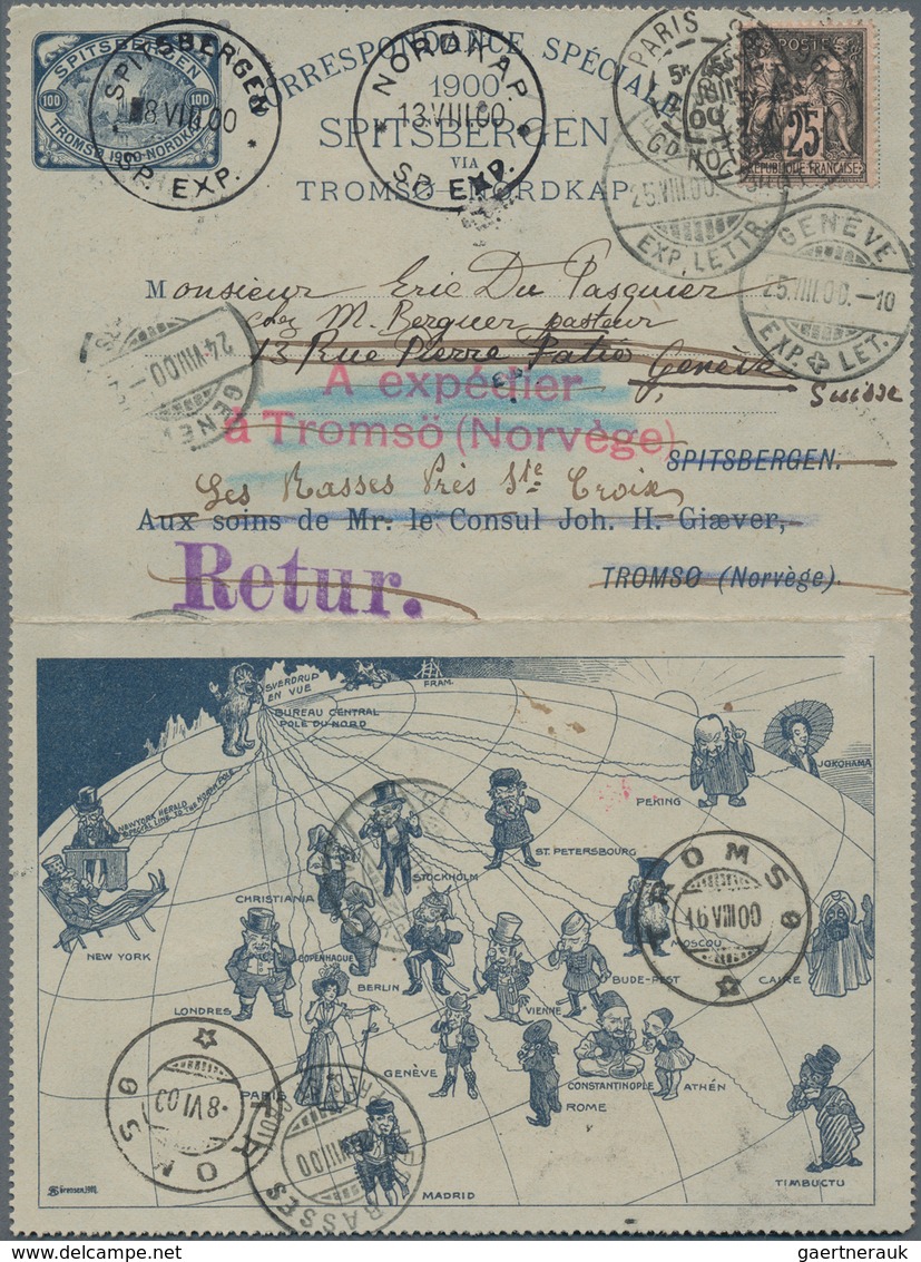 Norwegen - Privatpost Spitzbergen: 1900 Illustrated Private Letter Card "Spitsbergen Tromsø 1900 Nor - Lokale Uitgaven