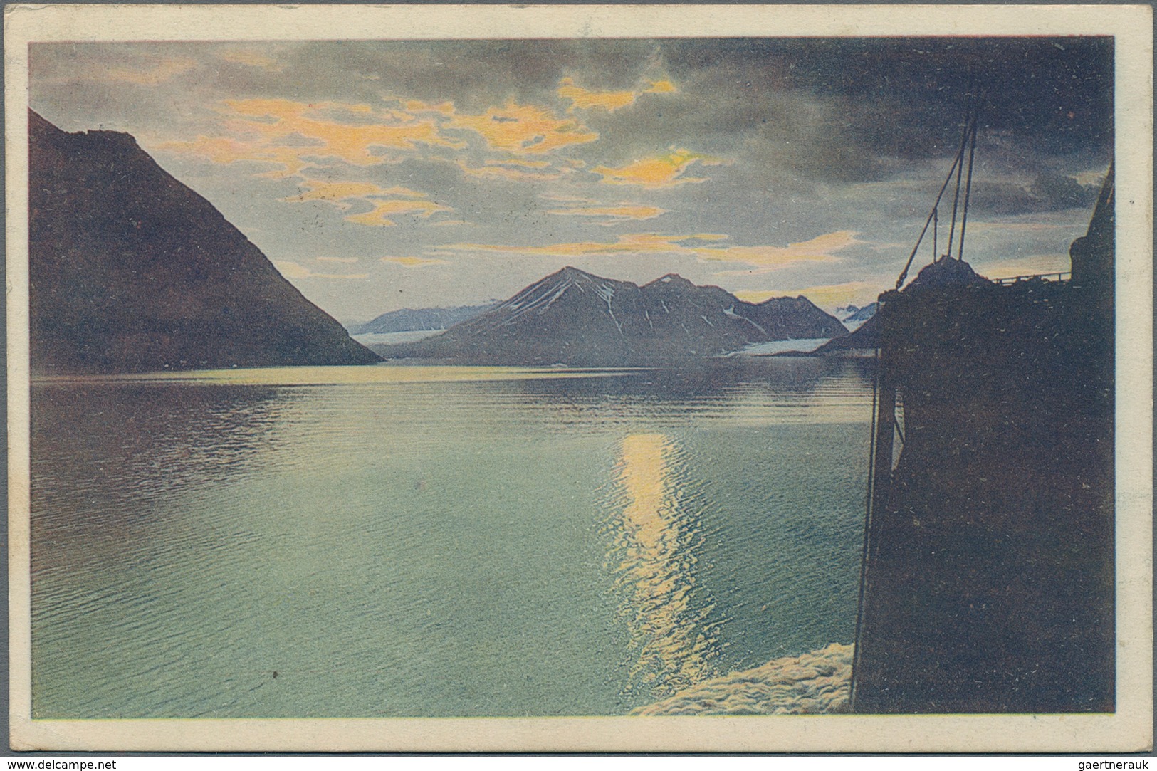 Norwegen - Privatpost Spitzbergen: 1913, Two Coloured Ppc Of North German Lloyd "REDBAI" Resp. "CROS - Local Post Stamps