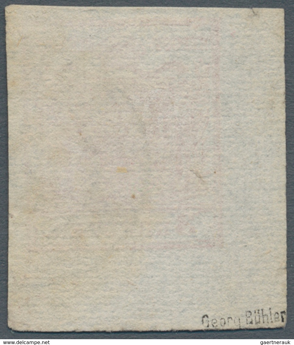 Österreich: 1852, Wappenzeichnung 3 Kr. Handpapier Rosa, Type III A, Sehr Gut Gerandete Linke Untere - Andere & Zonder Classificatie