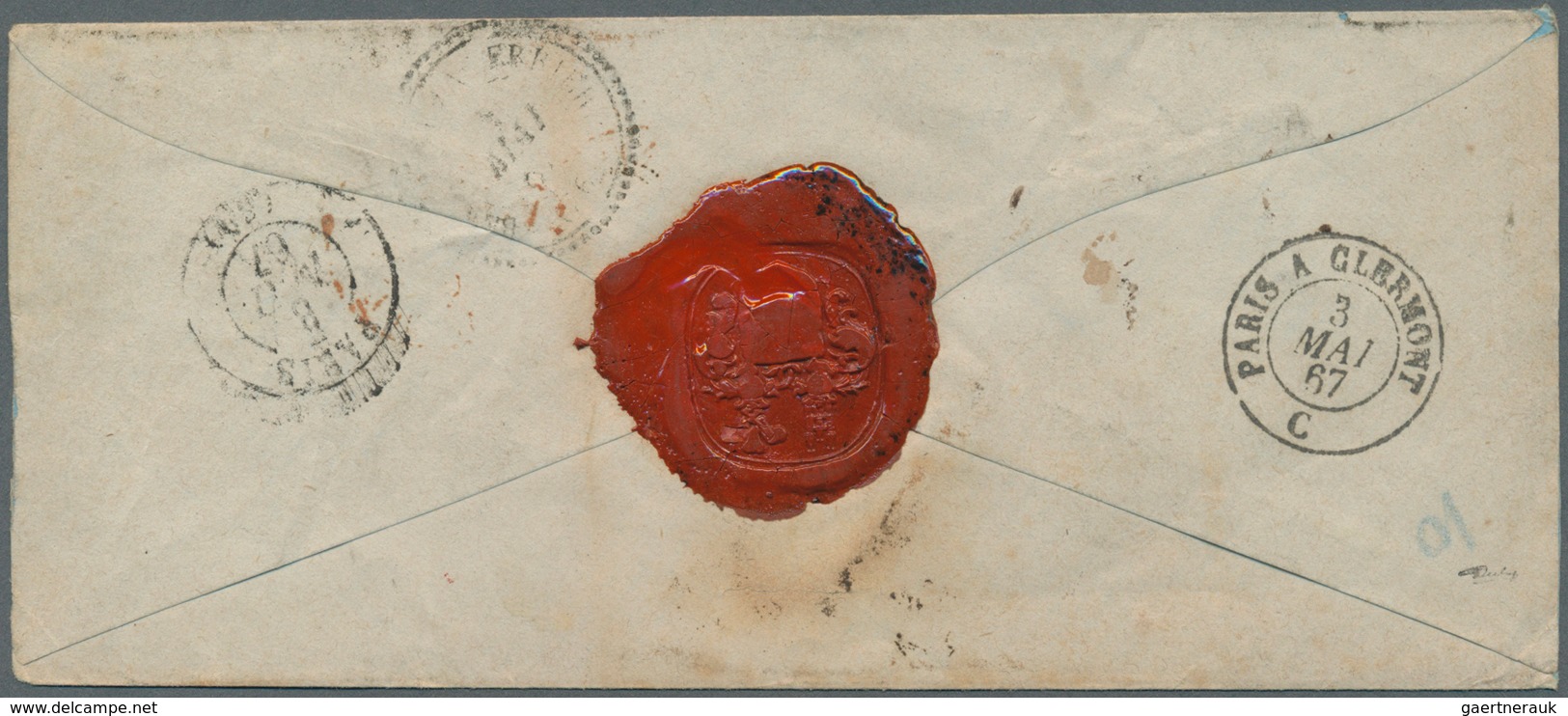 Österreich: 1866/1867, Zwei Unzureichend Frankierte Briefe Nach Frankreich: Faltbriefhülle 1866 Fran - Other & Unclassified