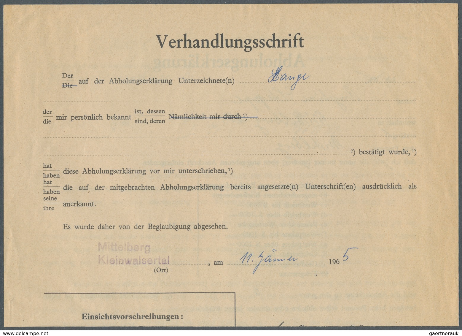 Österreich: 1966 KLEINWALSERTAL: 10 S Blaugrün "Bauwerke", 2 X 20 S Karminlila "Stift Melk" Und 5 S - Otros & Sin Clasificación