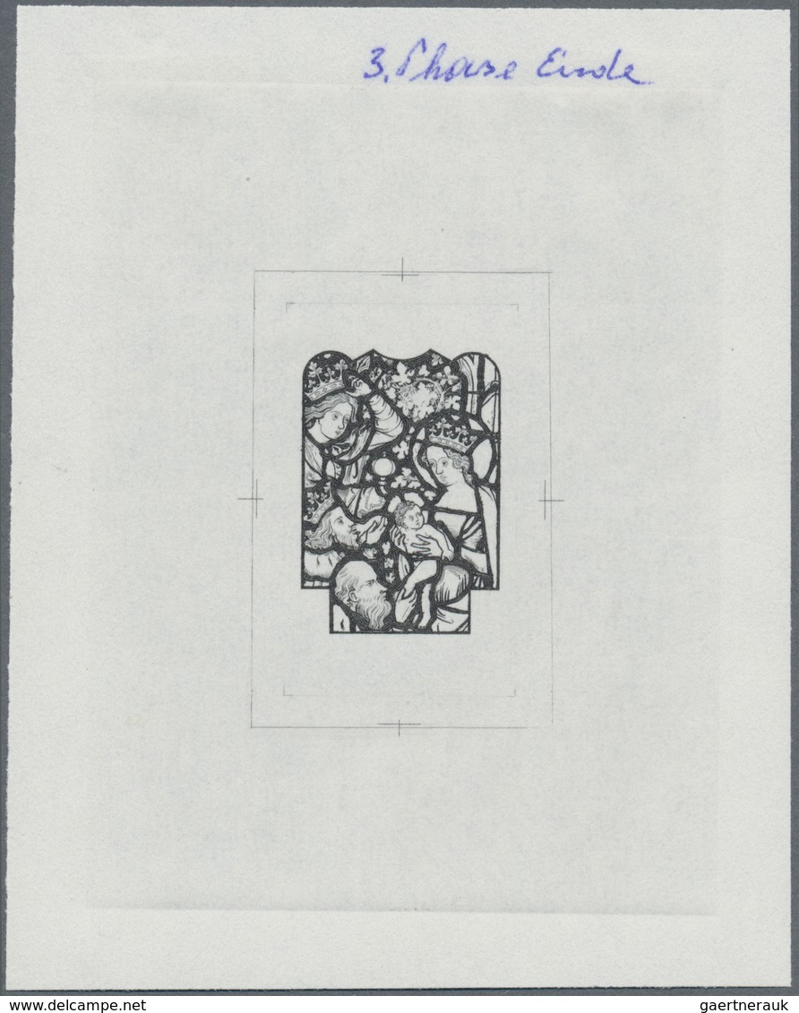 Österreich: 1980. Probedruck In Schwarz Für Die Ausgabe "Weihnachten" Mit Dem Motiv "Anbetung Der Kö - Otros & Sin Clasificación