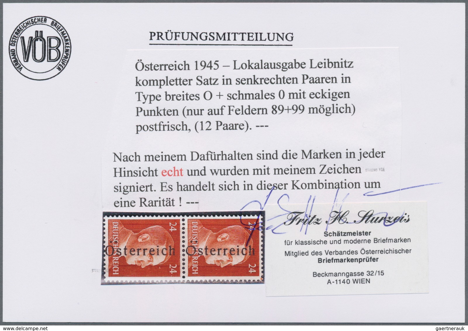 Österreich - Lokalausgaben 1945 - Leibnitz: 1945, 22.Mai, 1 Pfg. Bis 24 Pfg., Kompletter Satz Von Zw - Andere & Zonder Classificatie