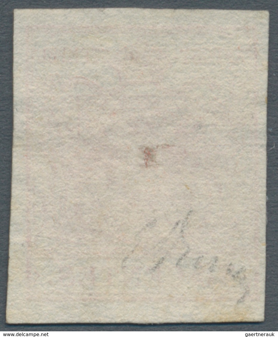 Österreich - Lombardei Und Venetien: 1850, 15 Cmi. Handpapier In Type I Der Platte 1 Karminrot Als E - Lombardy-Venetia