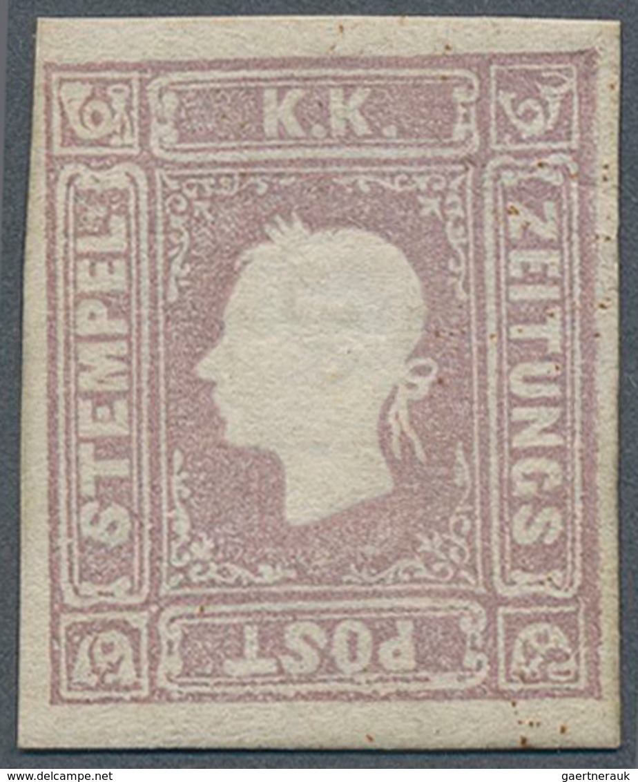 Österreich - Lombardei Und Venetien - Zeitungsmarken: 1859, (1.05) Kr. Graulila, Farbfrisches, Allse - Lombardy-Venetia