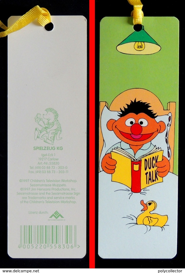 Marque-page Signet : Allemagne : 1 Rue Sésame - ERNEST - Lecture Duck Talk - Petit Canard - Marcapáginas