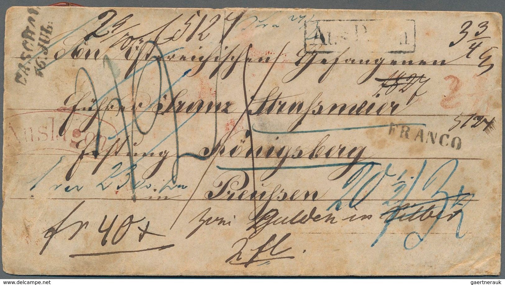 Österreich - Militärpost / Feldpost: 1866, Preußisch-Österreichischer Krieg: Nachnahme-Brief Aus CAS - Altri & Non Classificati