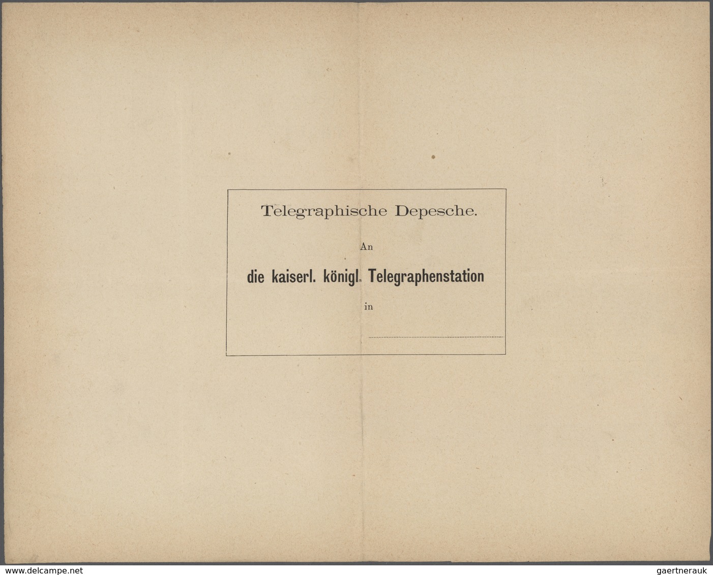 Österreich - Ganzsachen: 1873 Zwei Ungebrauchte Telegrammblätter, Einmal Mit Schwarzem Einzeiler Tra - Andere & Zonder Classificatie