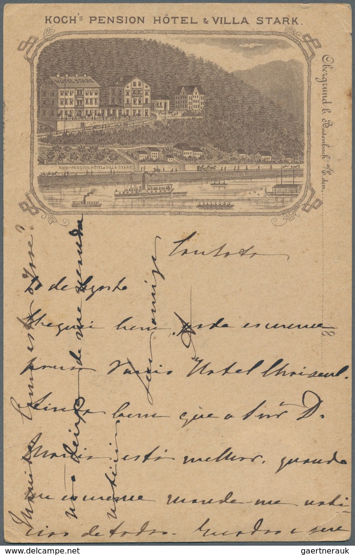 Österreich - Ganzsachen: 1894, 2 Kr Braun Ganzsachenkarte Mit Zusatzfrankatur Von Bodenbach Nach POR - Otros & Sin Clasificación