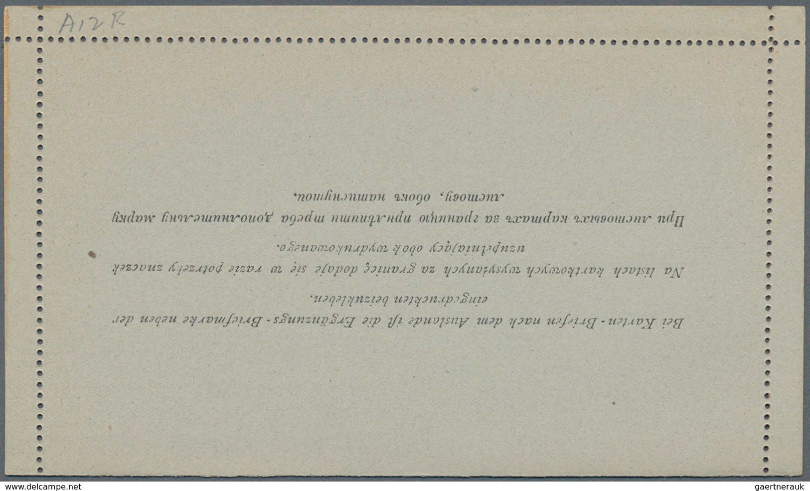 Österreich - Ganzsachen: 1894 Ungebrauchter Kartenbrief Poln.-Ruth. 5 Kr. Schwarz Auf Hellrosa/grau, - Otros & Sin Clasificación