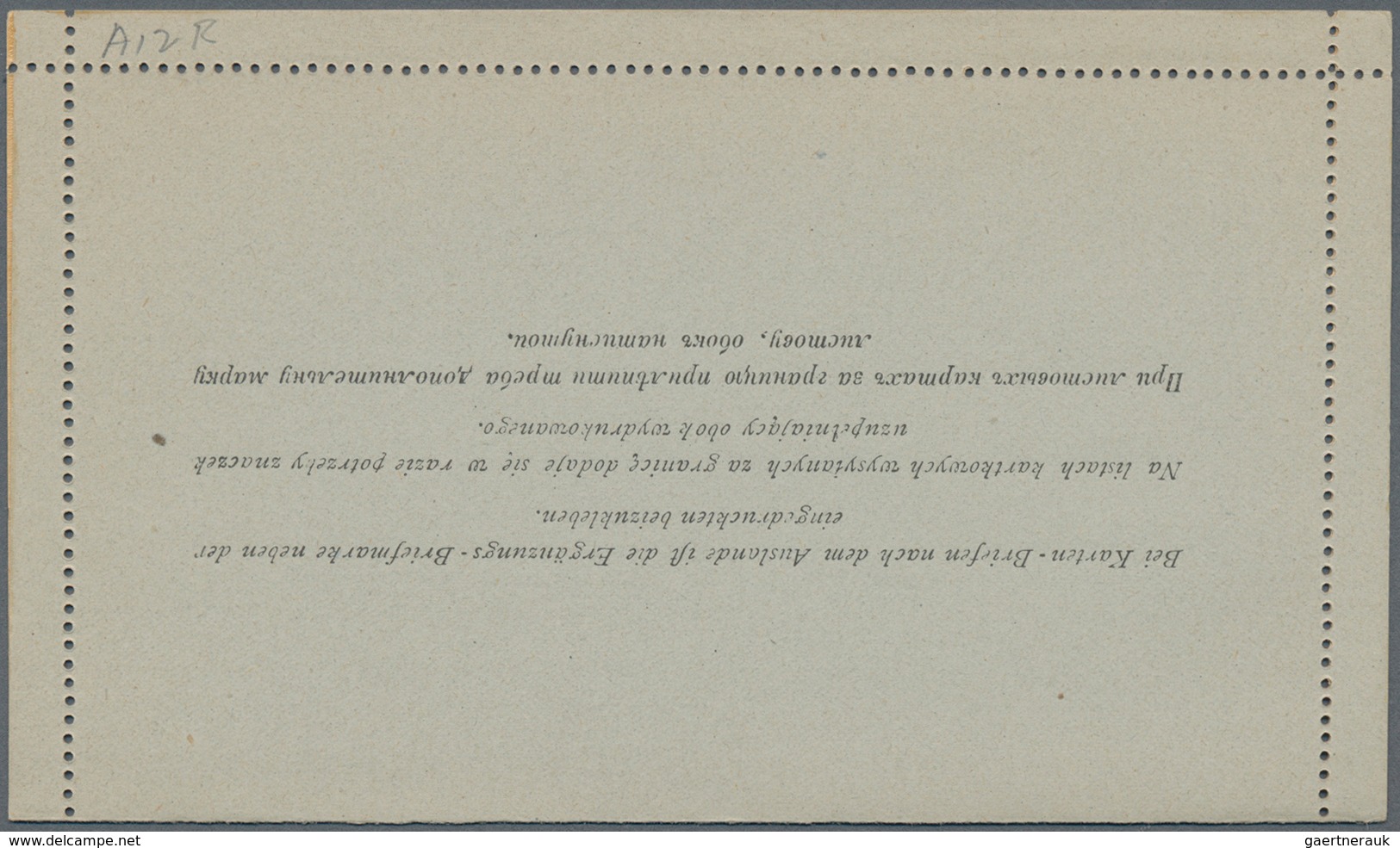 Österreich - Ganzsachen: 1894 Ungebrauchter Kartenbrief Poln.-Ruth. 5 Kr. Schwarz Auf Hellrosa/grau, - Andere & Zonder Classificatie