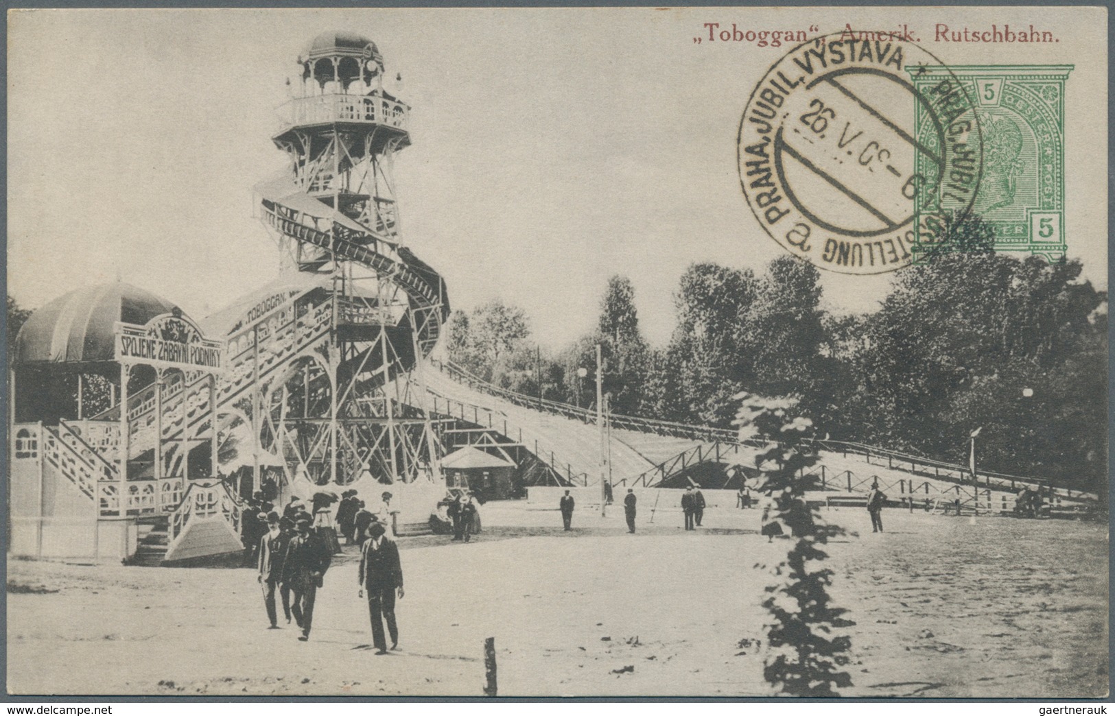 Österreich - Privatganzsachen: 1908. Privat-Postkarte 5 H Franz Joseph Mit Rs. Foto-Abb. "Toboggan, - Andere & Zonder Classificatie